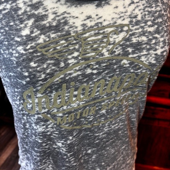 Indian Motorcycle Motor Speedway Graphic T Shirt White Black Distressed Medium - Picture 3 of 6